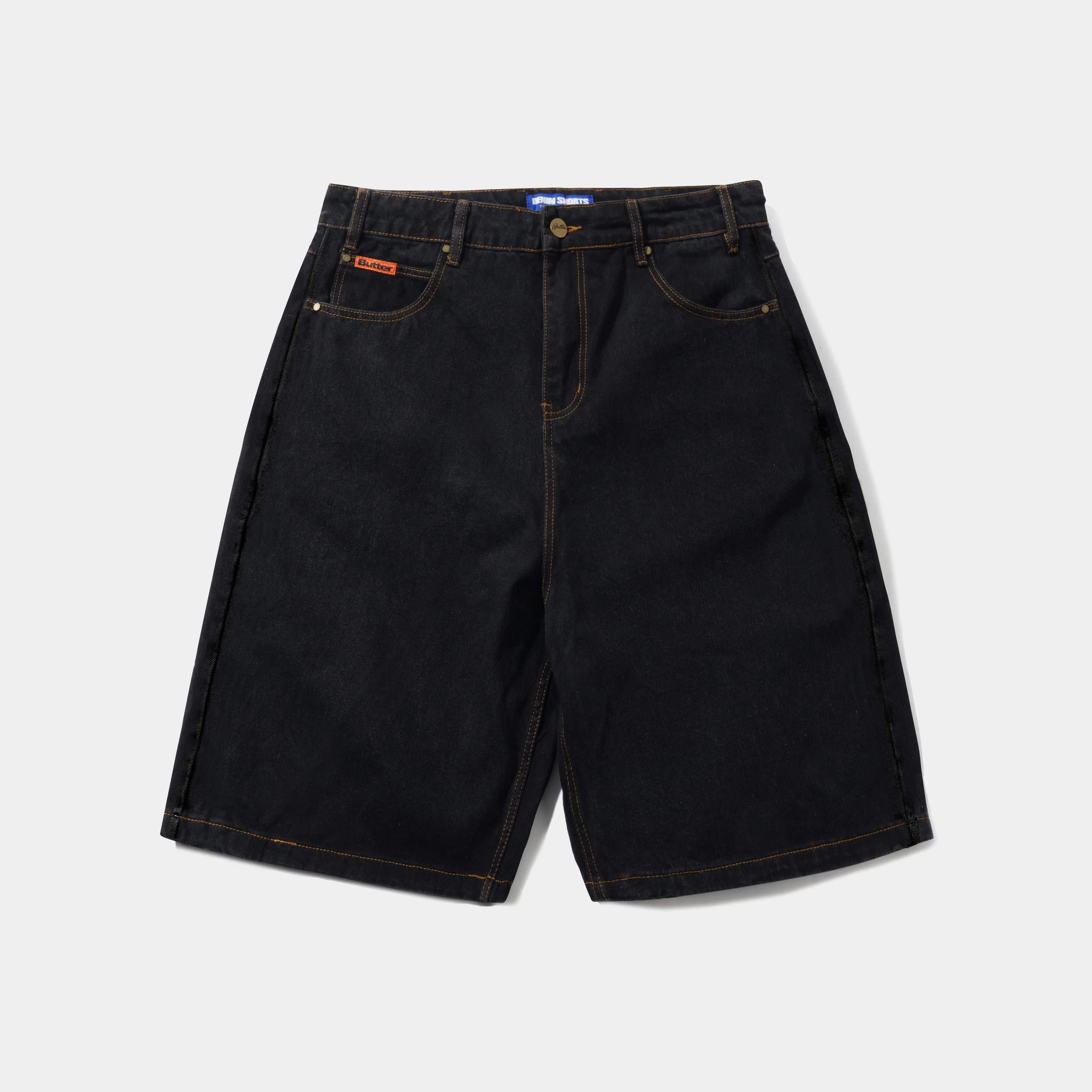 BUTTER GOODS BAGGY DENIM SHORTS - WASHED BLACK - Image 2