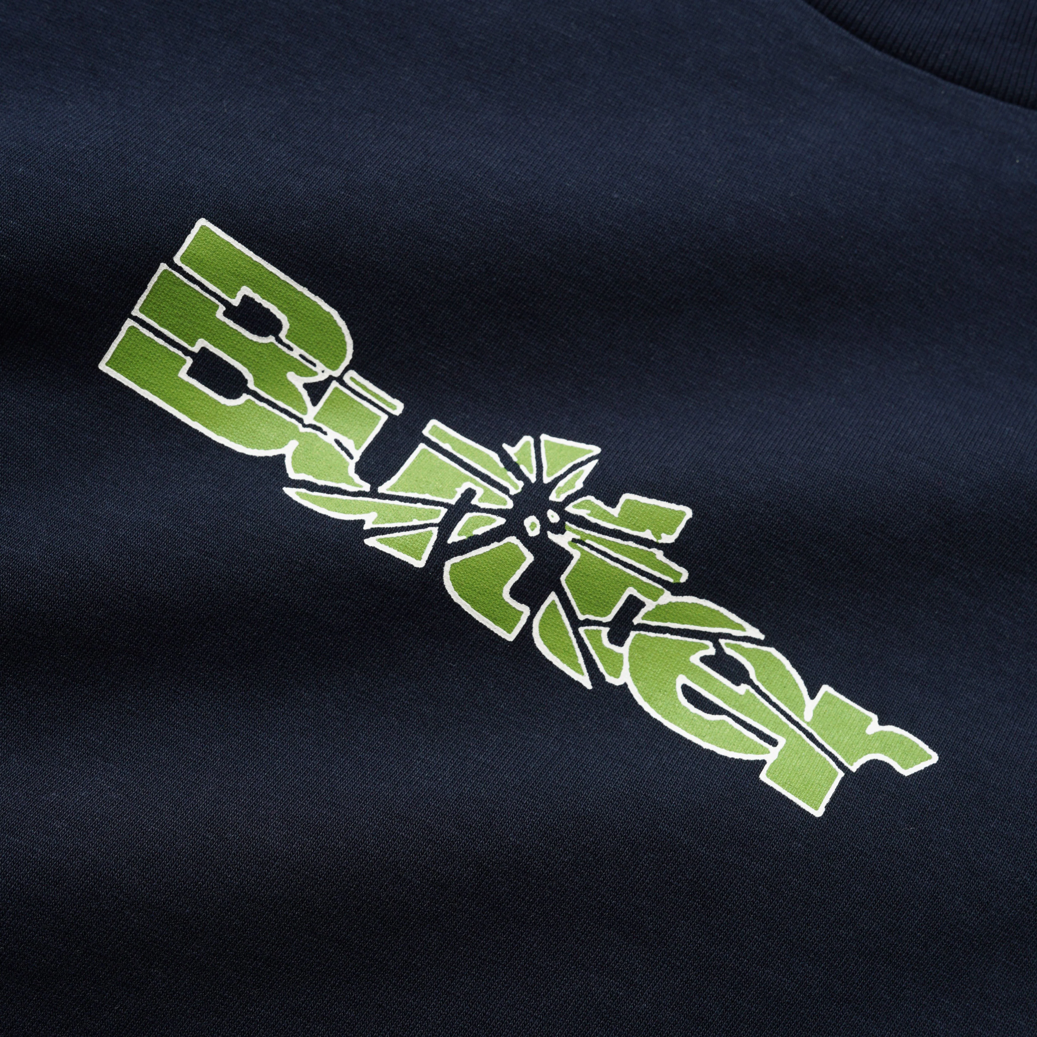 BUTTER GOODS SMASHED LOGO TEE - NAVY - Image 2