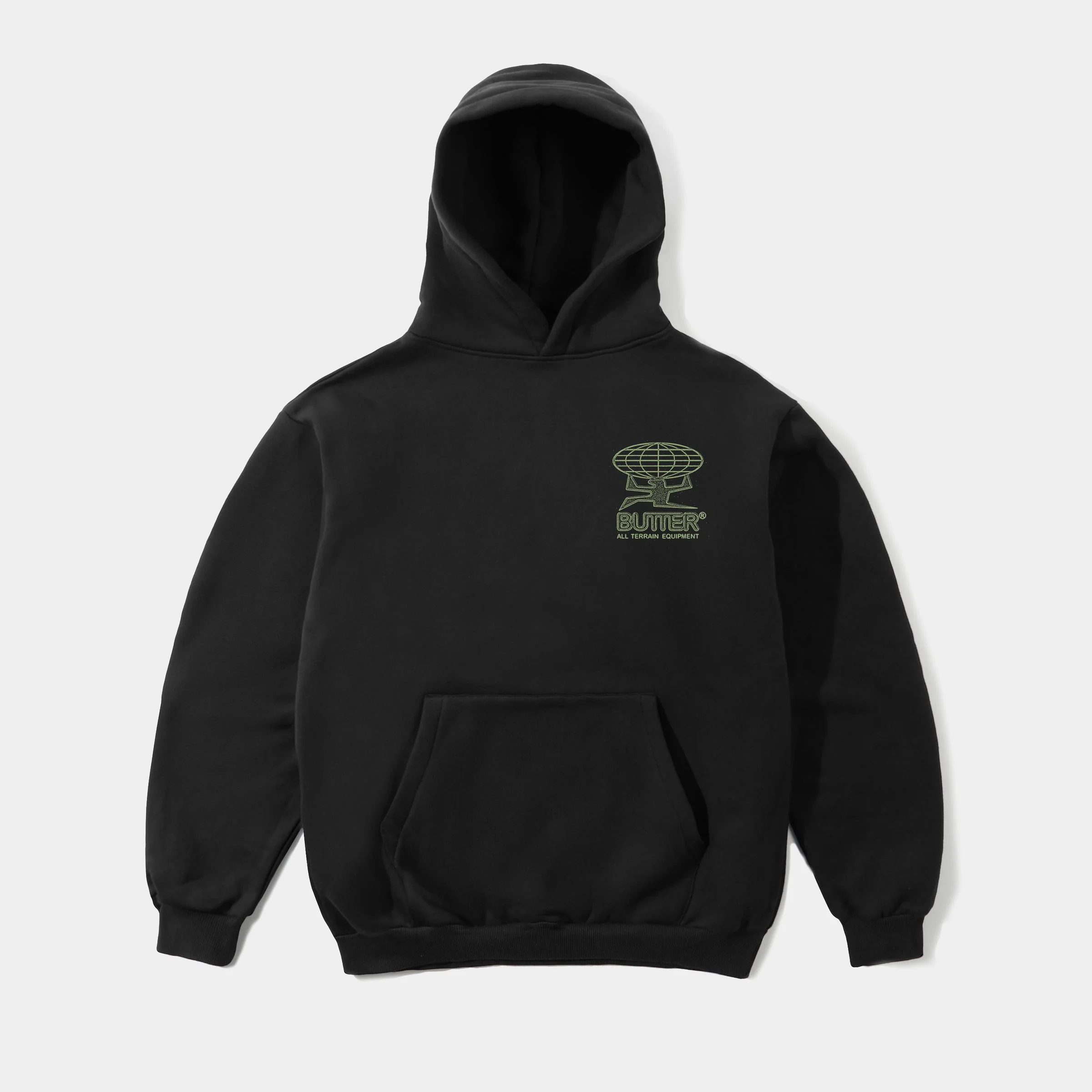 BUTTER GOODS TERRAIN PULLOVER HOODIE - BLACK - Image 2