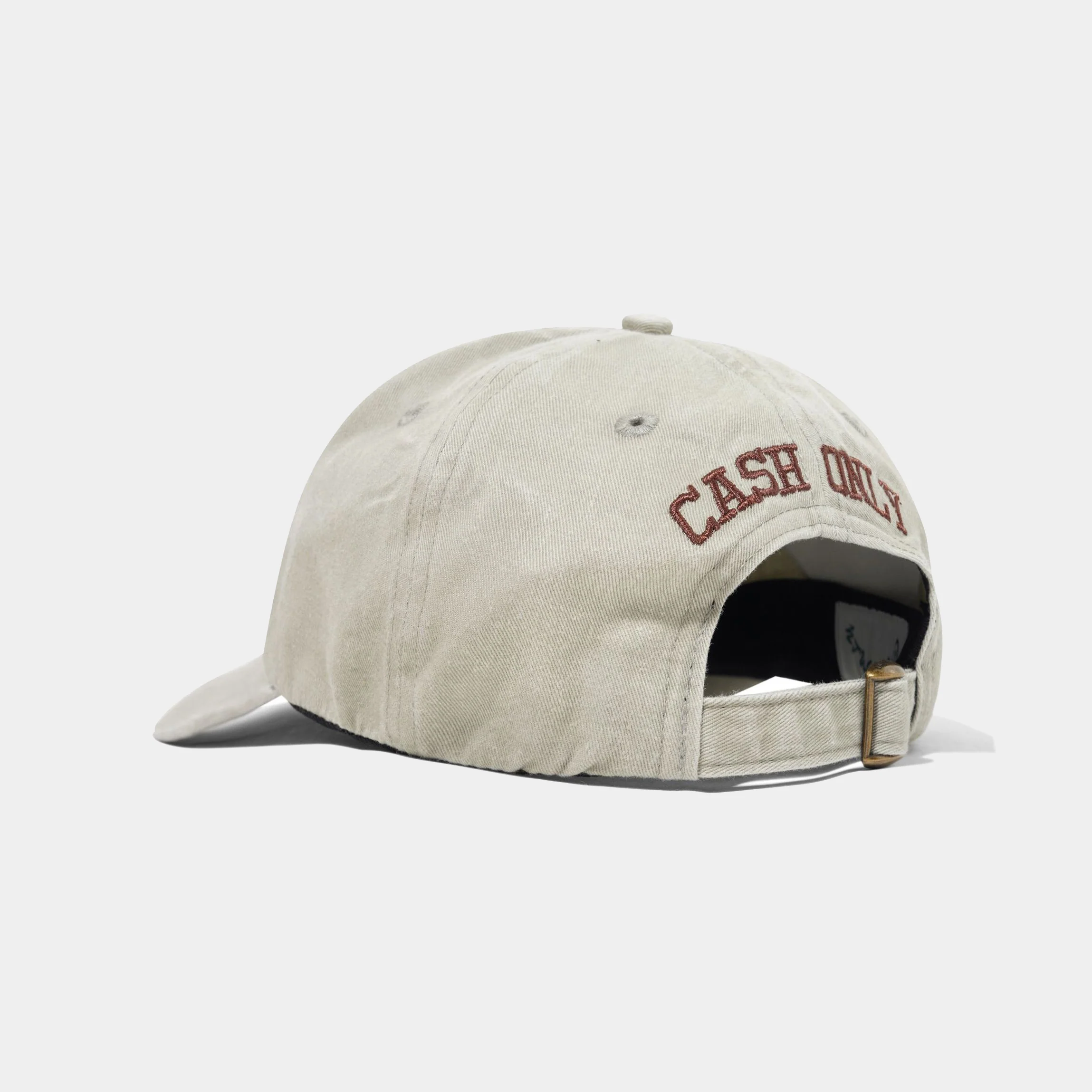 CASH ONLY CAMPUS 6 PANEL HAT - WASHED GREY - Image 2