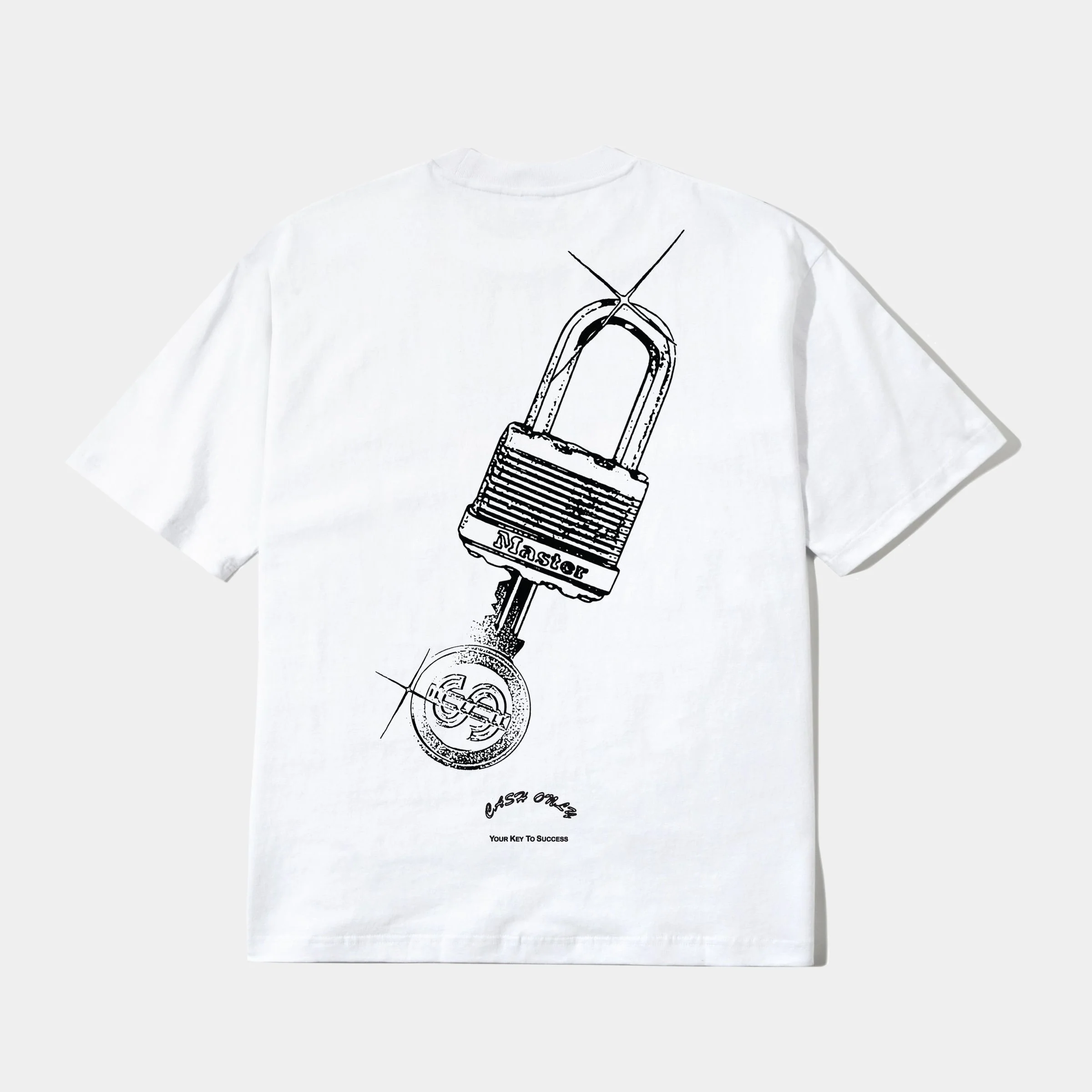 CASH ONLY LOCKSMITH TEE - WHITE - Image 2