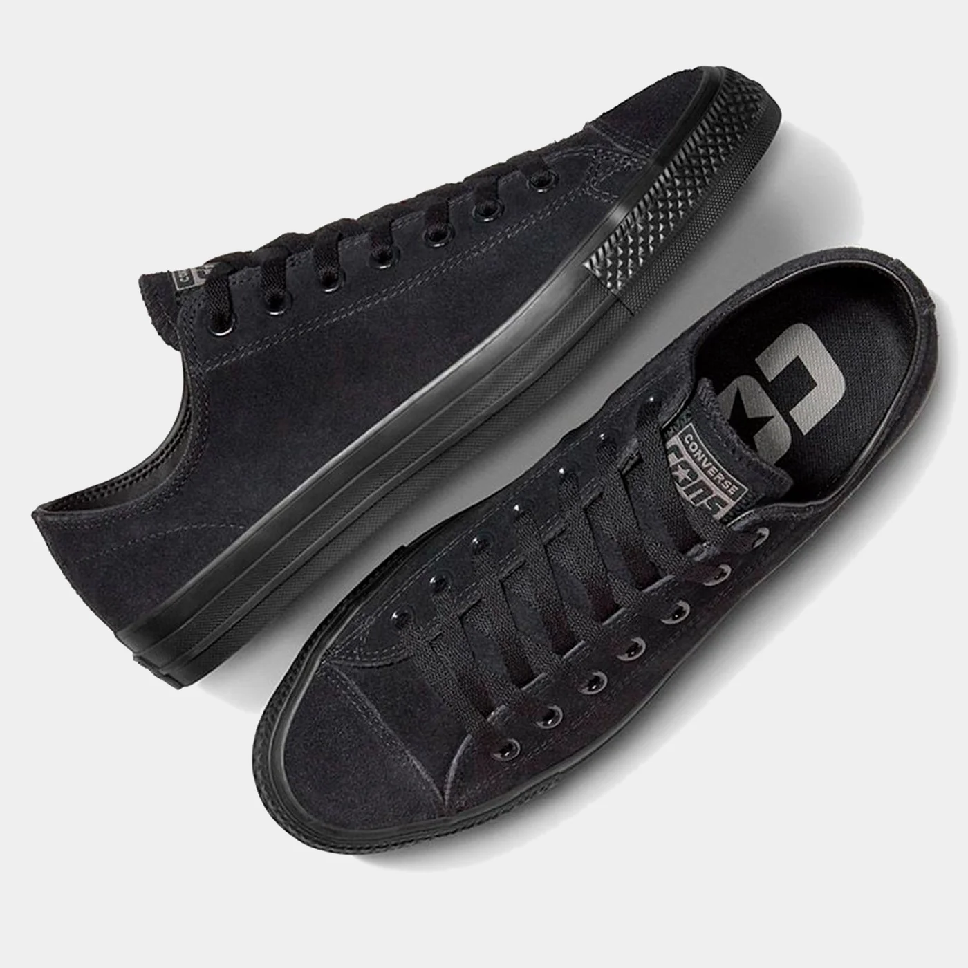 CONVERSE CTAS PRO OX - BLACK/BLACK-SUEDE TOE CAP - Image 3