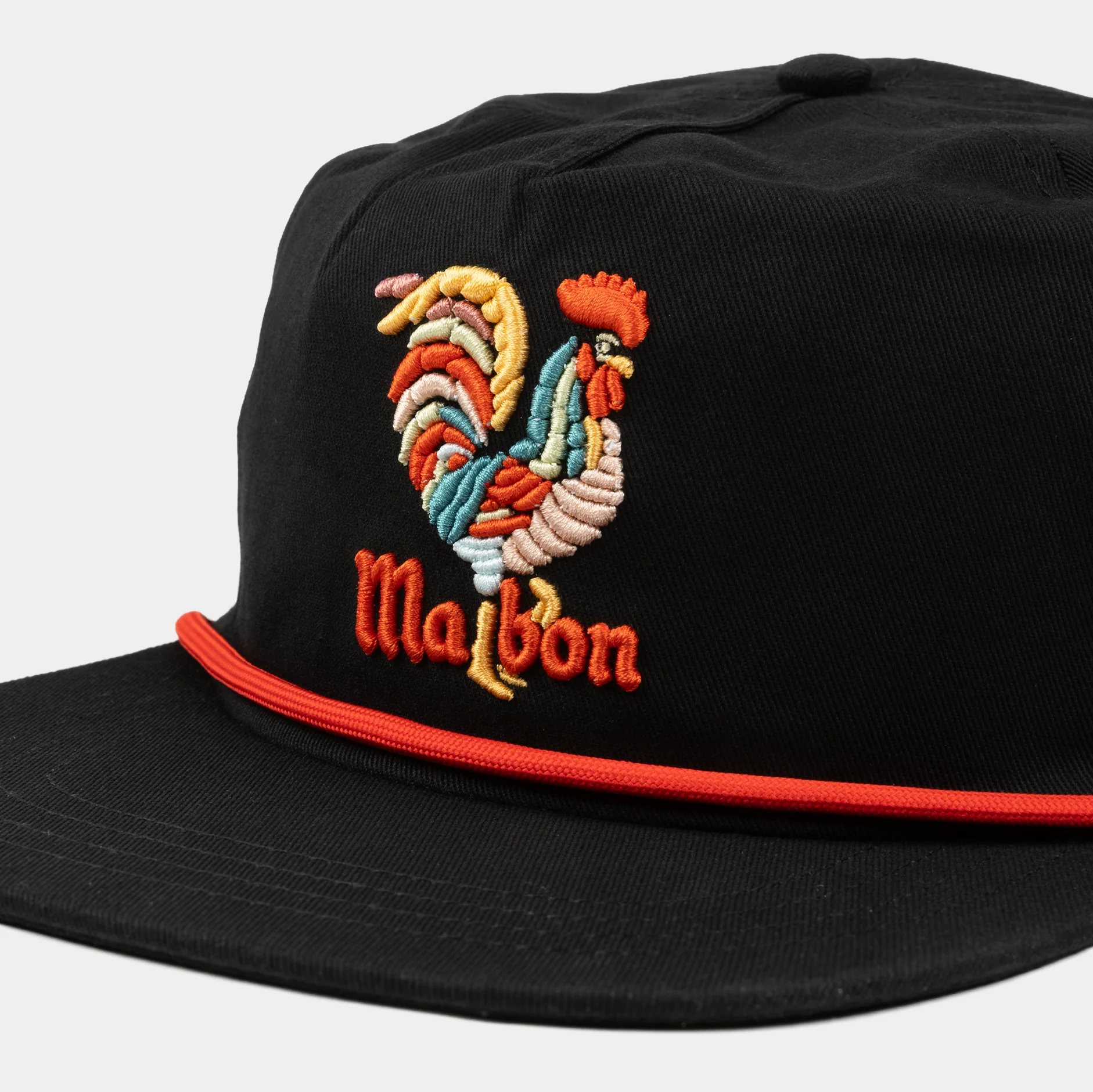 MALBON ROOSTER HAT- BLACK - Image 2
