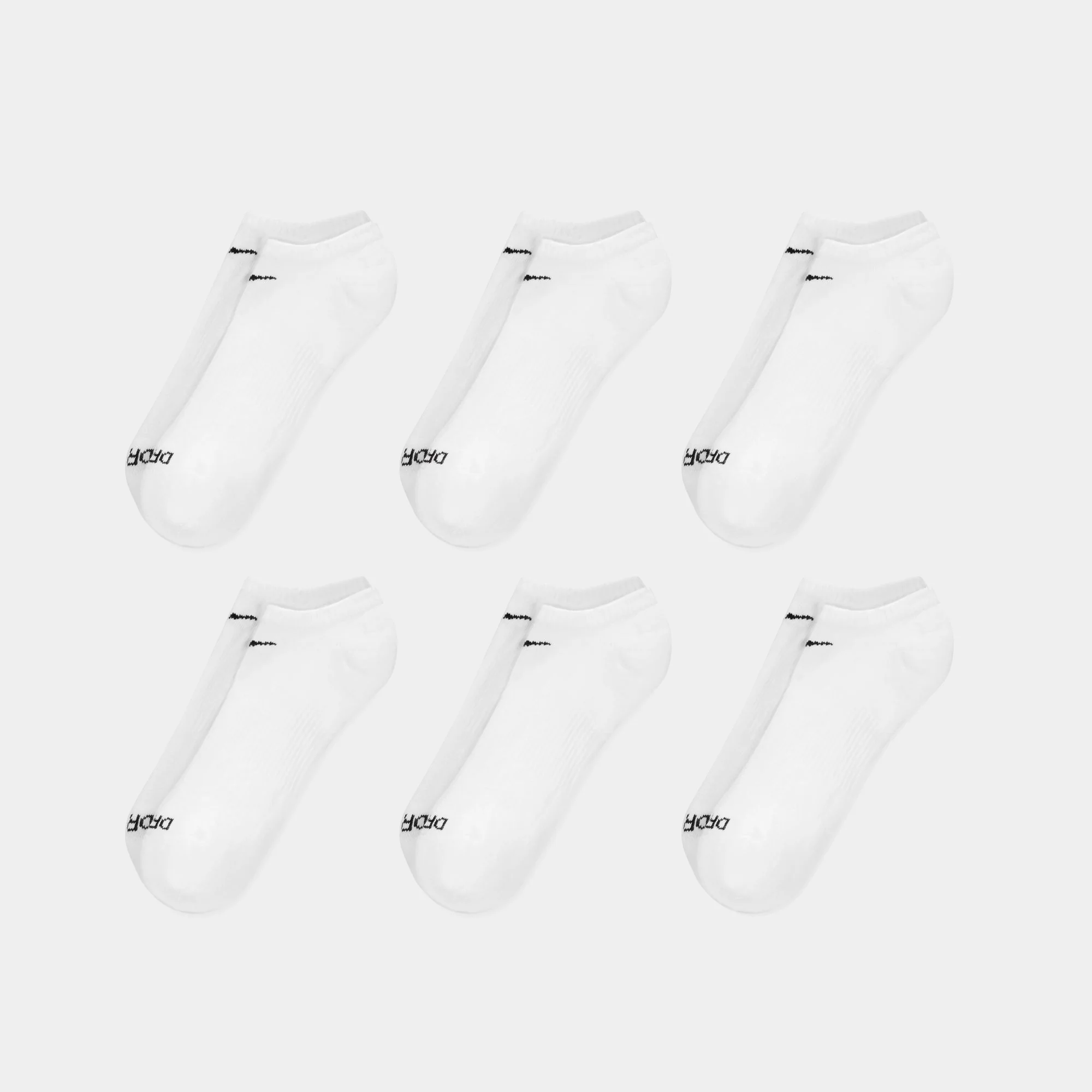 NIKE EVERYDAY PLUS CUSHIONED NO-SHOW SOCK 6-PACK - WHITE