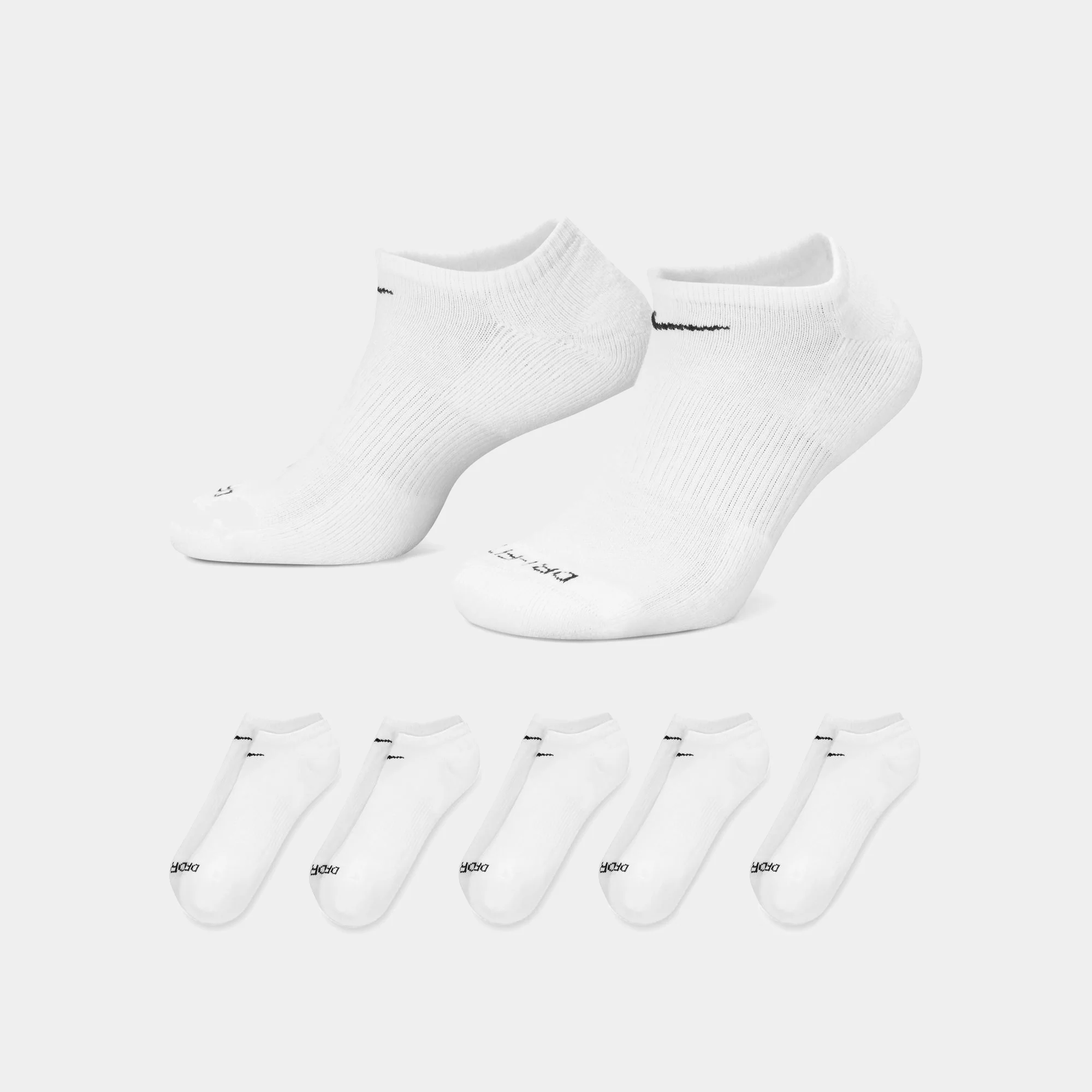 NIKE EVERYDAY PLUS CUSHIONED NO-SHOW SOCK 6-PACK - WHITE - Image 2