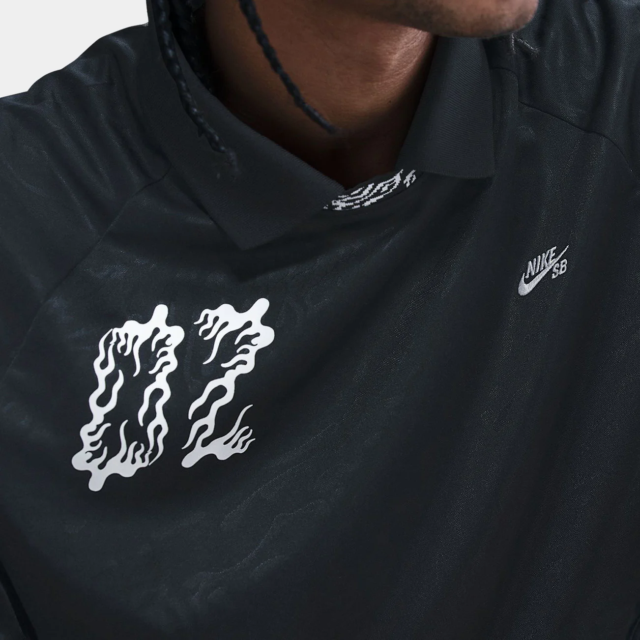 NIKE SB DRI-FIT JACQUARD JERSEY - BLACK - Image 3