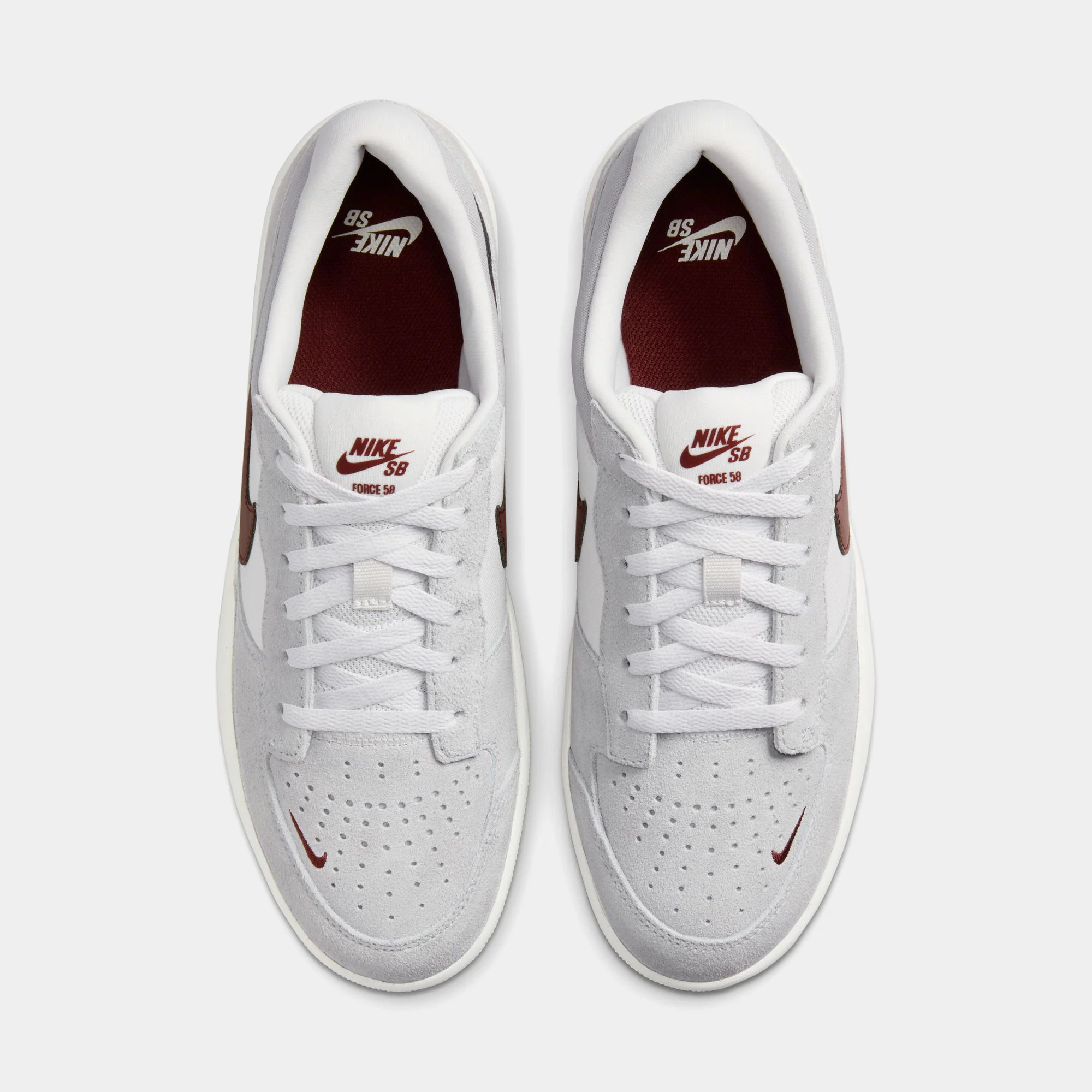 NIKE SB FORCE 58 - PLATINUM TINT/DARK TEAM RED - Image 3