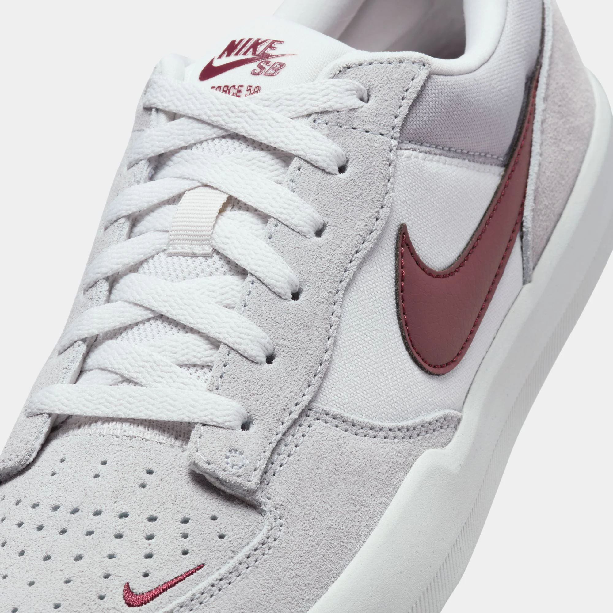 NIKE SB FORCE 58 - PLATINUM TINT/DARK TEAM RED - Image 4