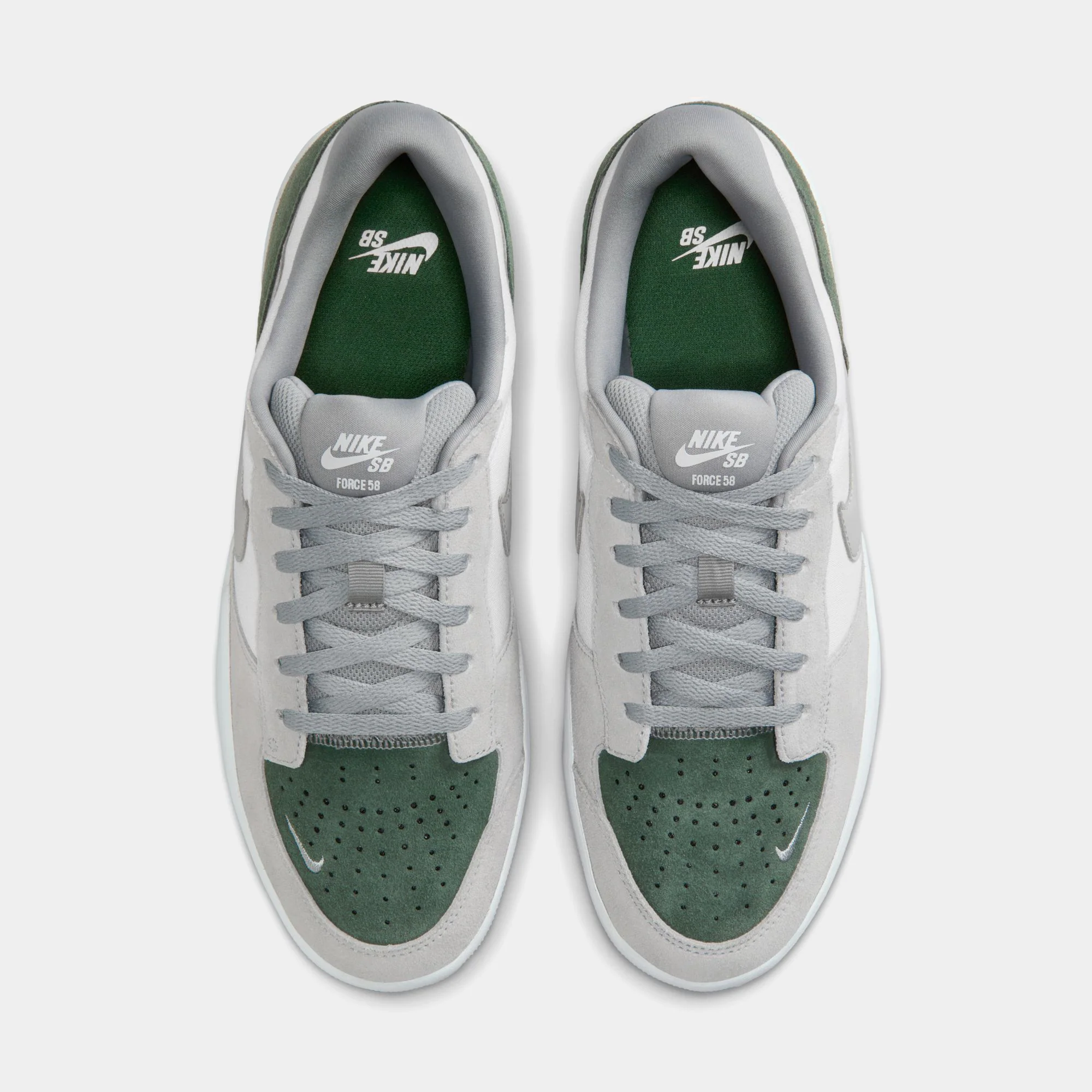 NIKE SB FORCE 58 - WHITE/FLAT SILVER-FIR - Image 3