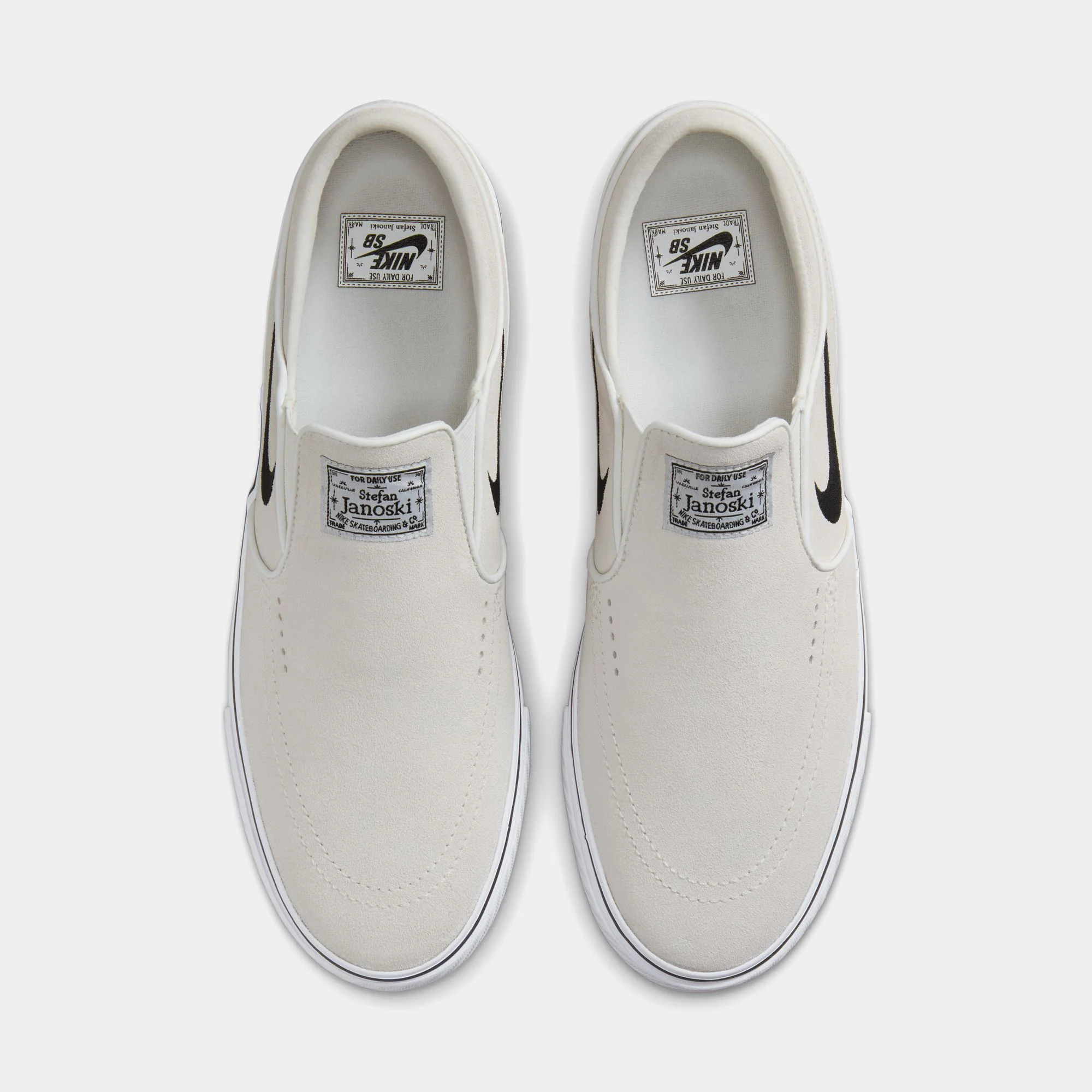 NIKE SB JANOSKI+ SLIP - SUMMIT WHITE/BLACK - Image 3