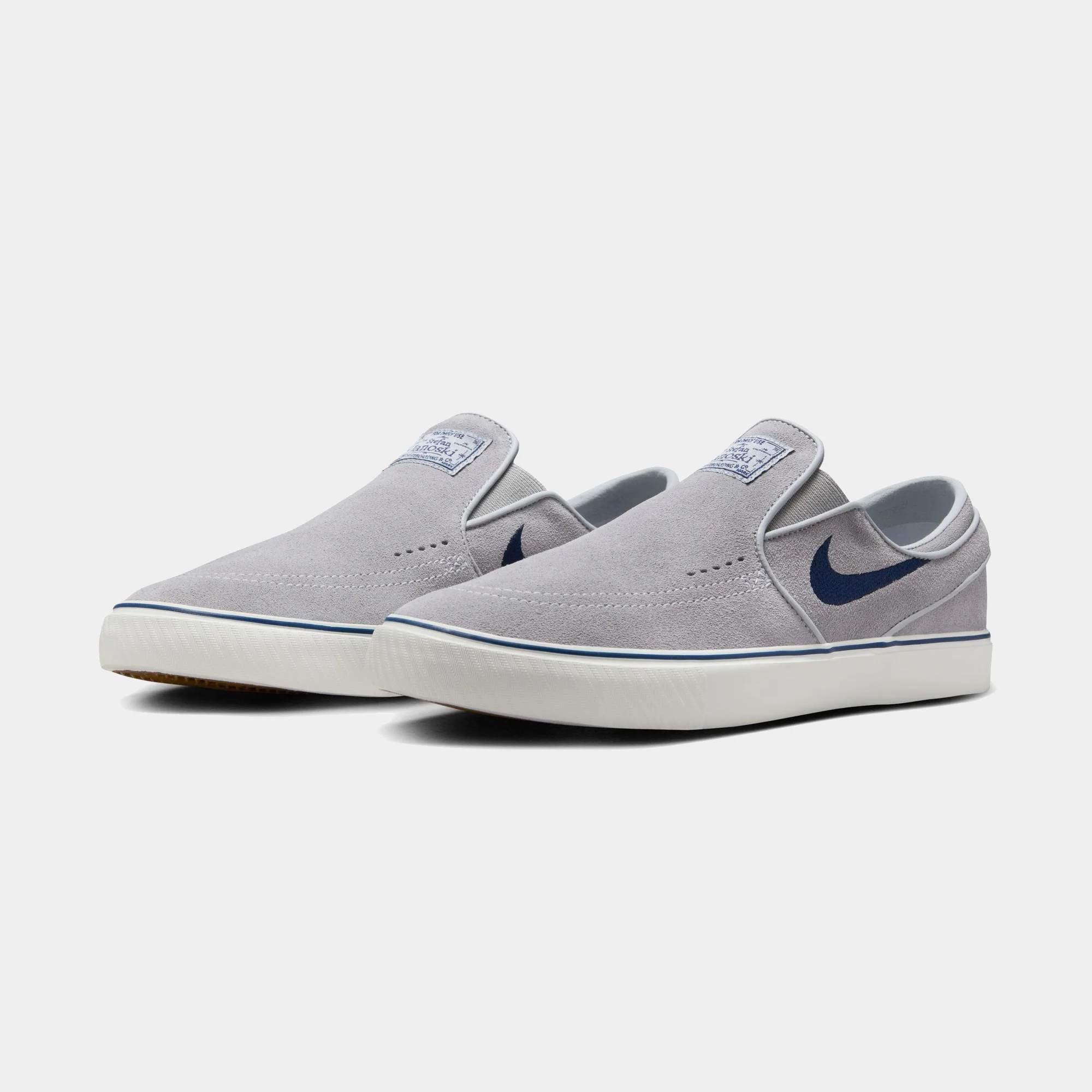 NIKE SB JANOSKI+ SLIP - WOLF GREY/NAVY - Image 2
