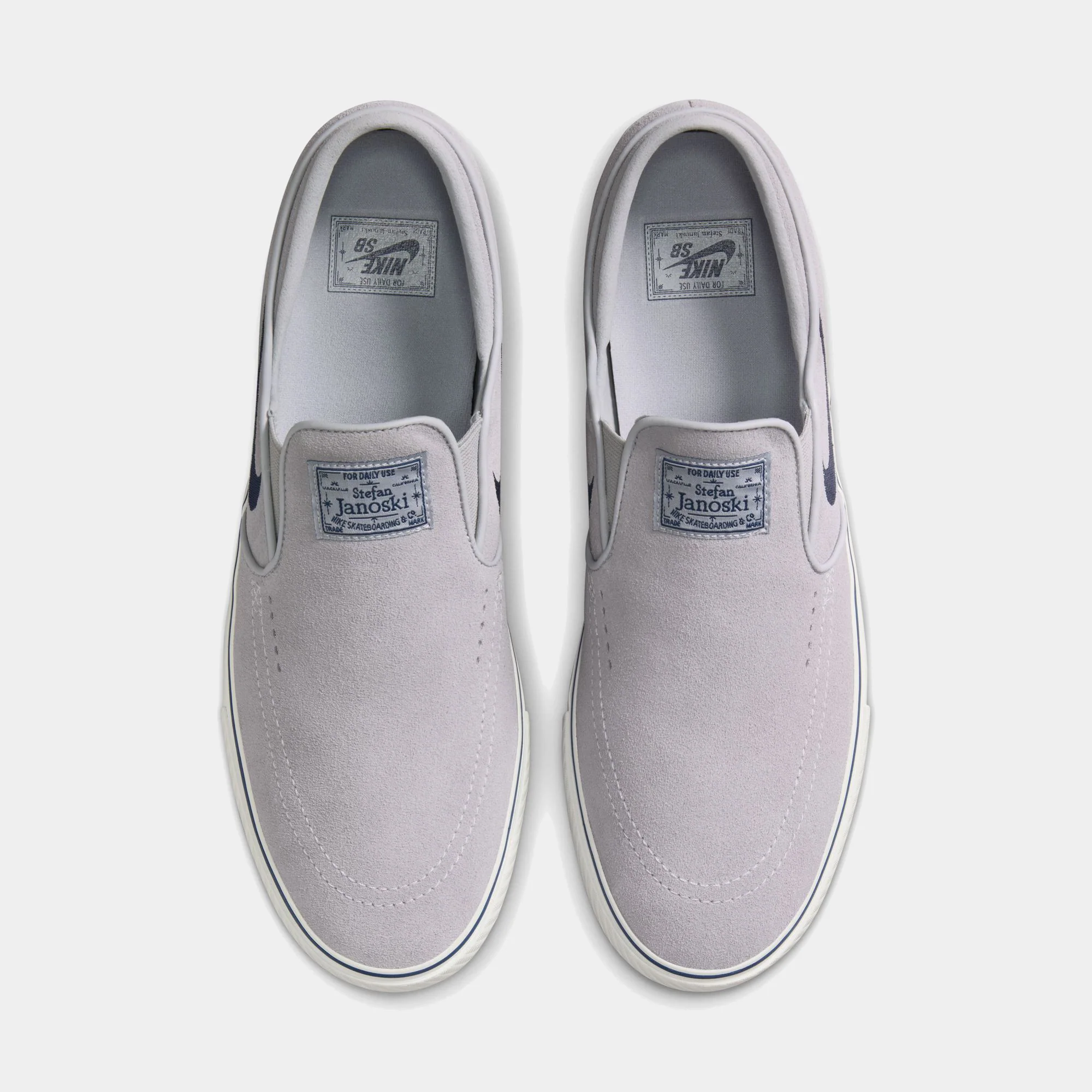 NIKE SB JANOSKI+ SLIP - WOLF GREY/NAVY - Image 3