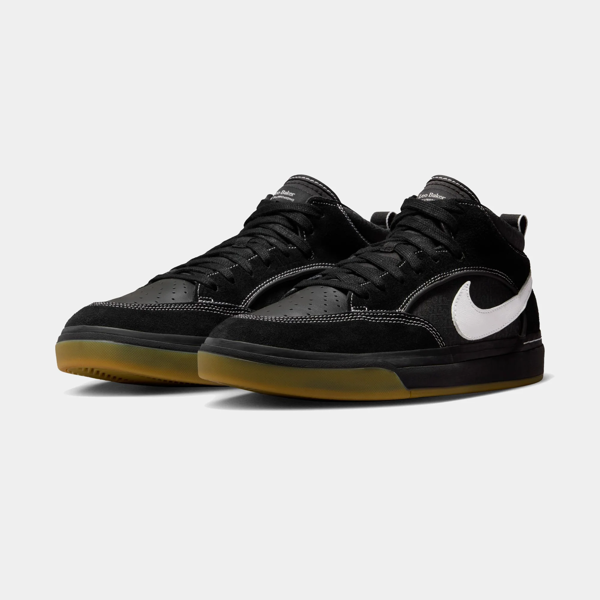NIKE SB REACT LEO - BLACK/WHITE-GUM - Image 2