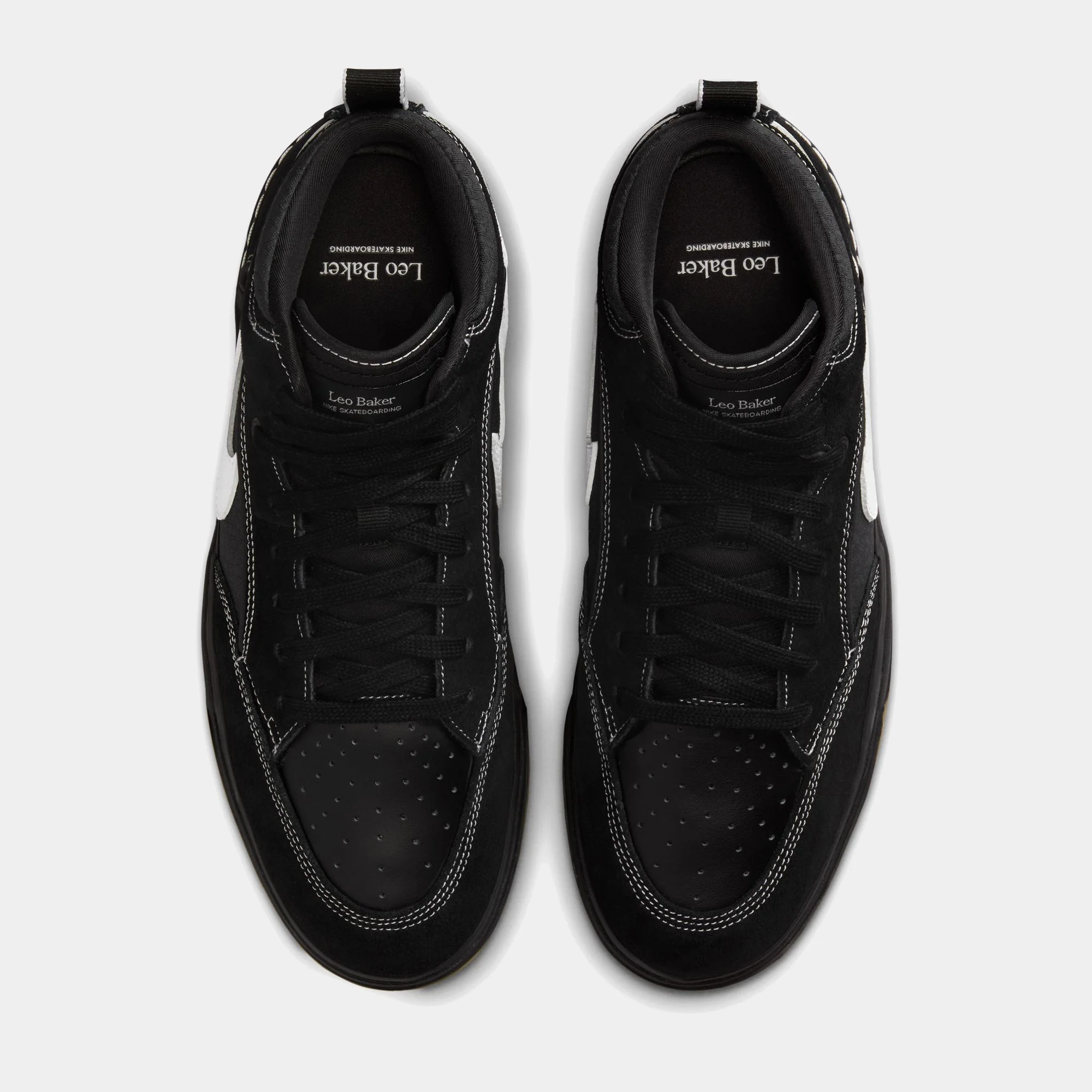 NIKE SB REACT LEO - BLACK/WHITE-GUM - Image 3