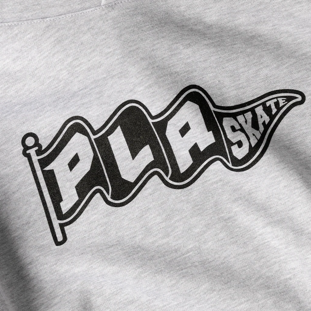 PLA FLAG LOGO HOODIE - HEATHER GREY - Image 2