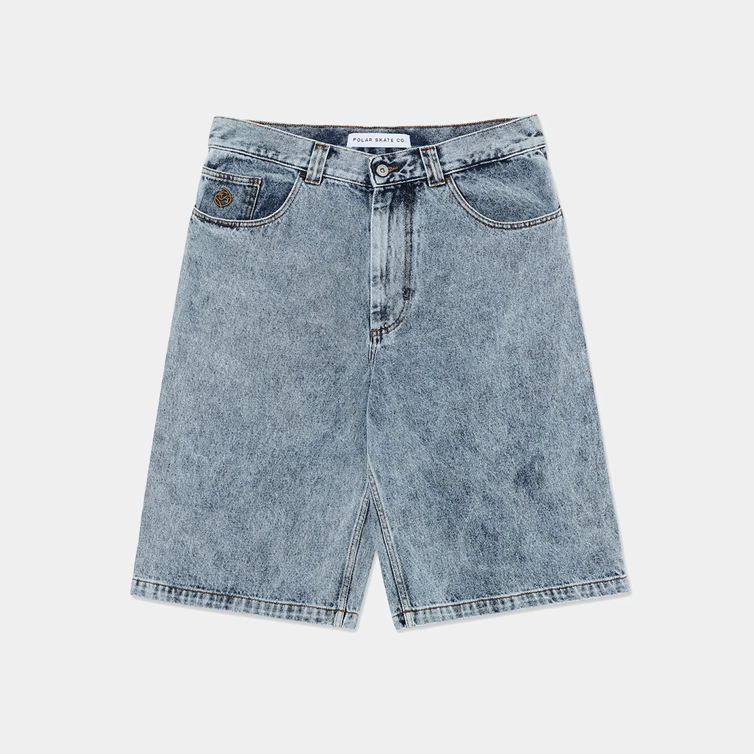 POLAR BIG BOY SHORTS - HEAVY WASHED BLUE - Image 2