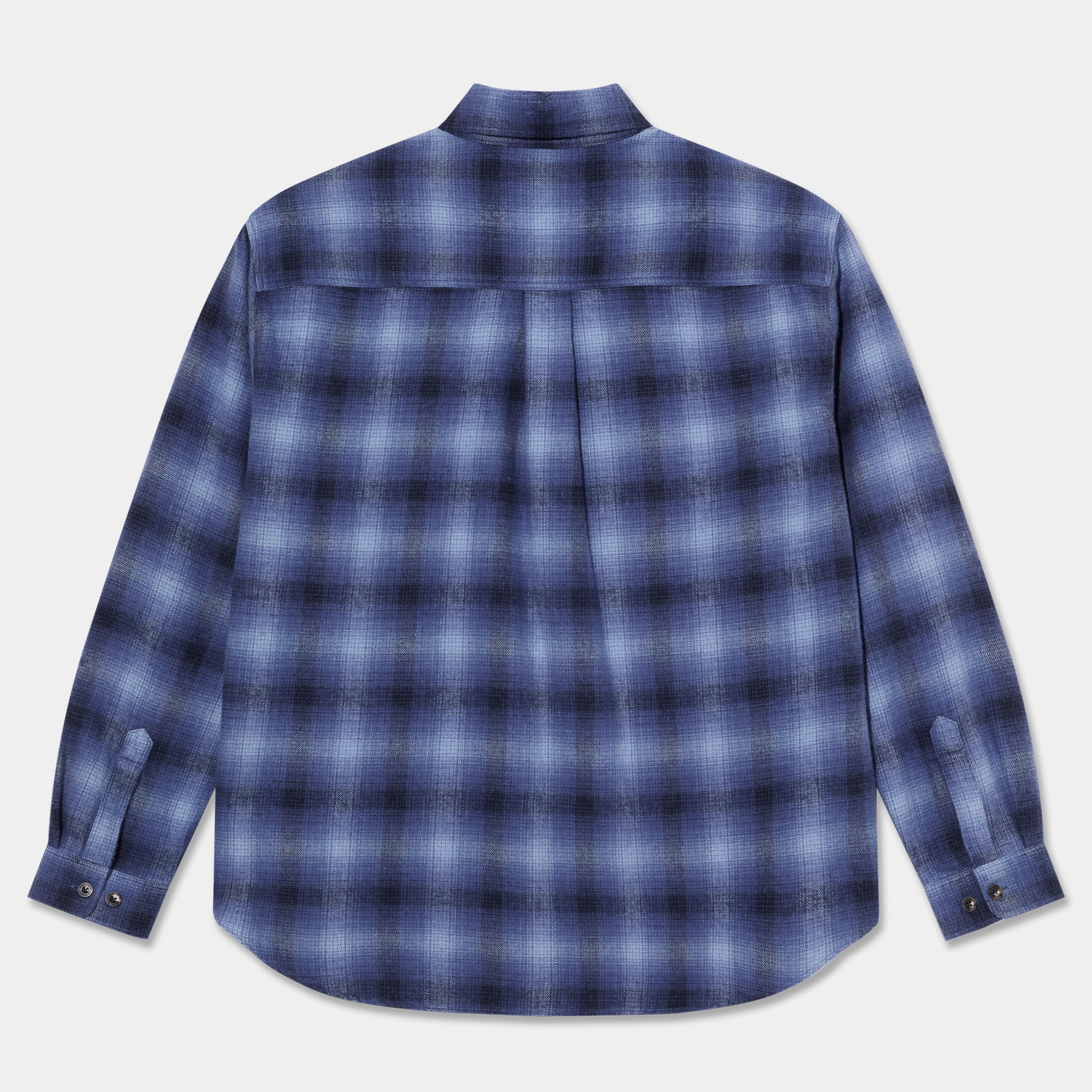 POLAR MITCHELL SHADOW CHECK L/S SHIRT - BLUE - Image 2