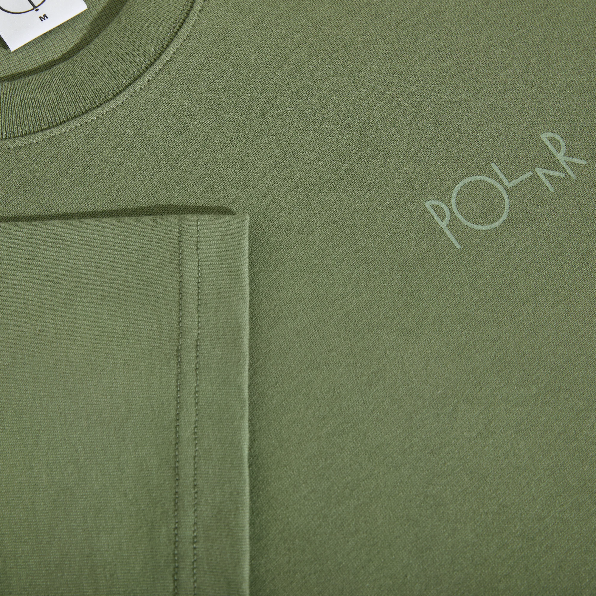 POLAR STROKE LOGO CONTRAST TEE - MOSS GREEN - Image 3