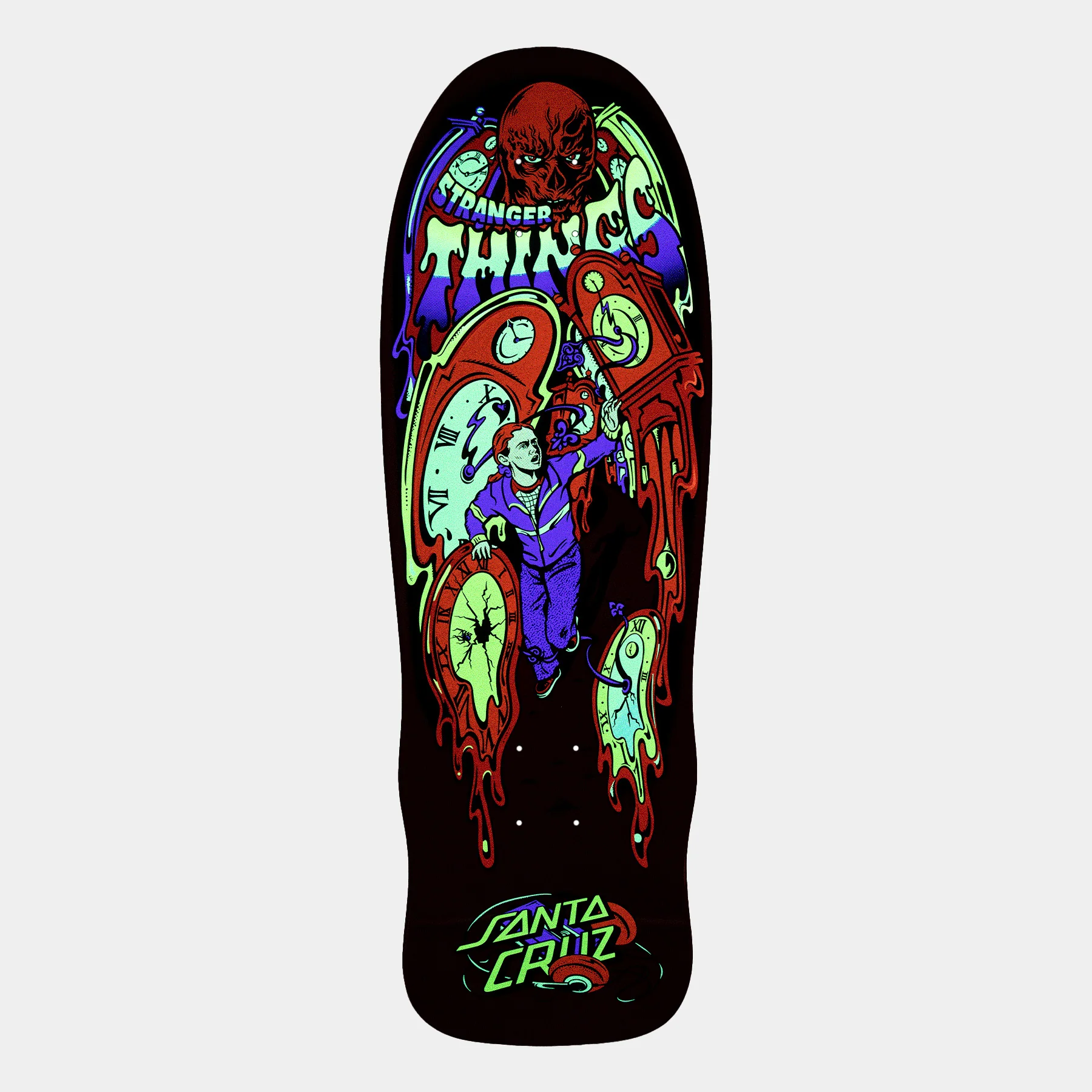 SANTA CRUZ X STRANGER THINGS GRABKE MAX MELTING CLOCK DECK - Image 2