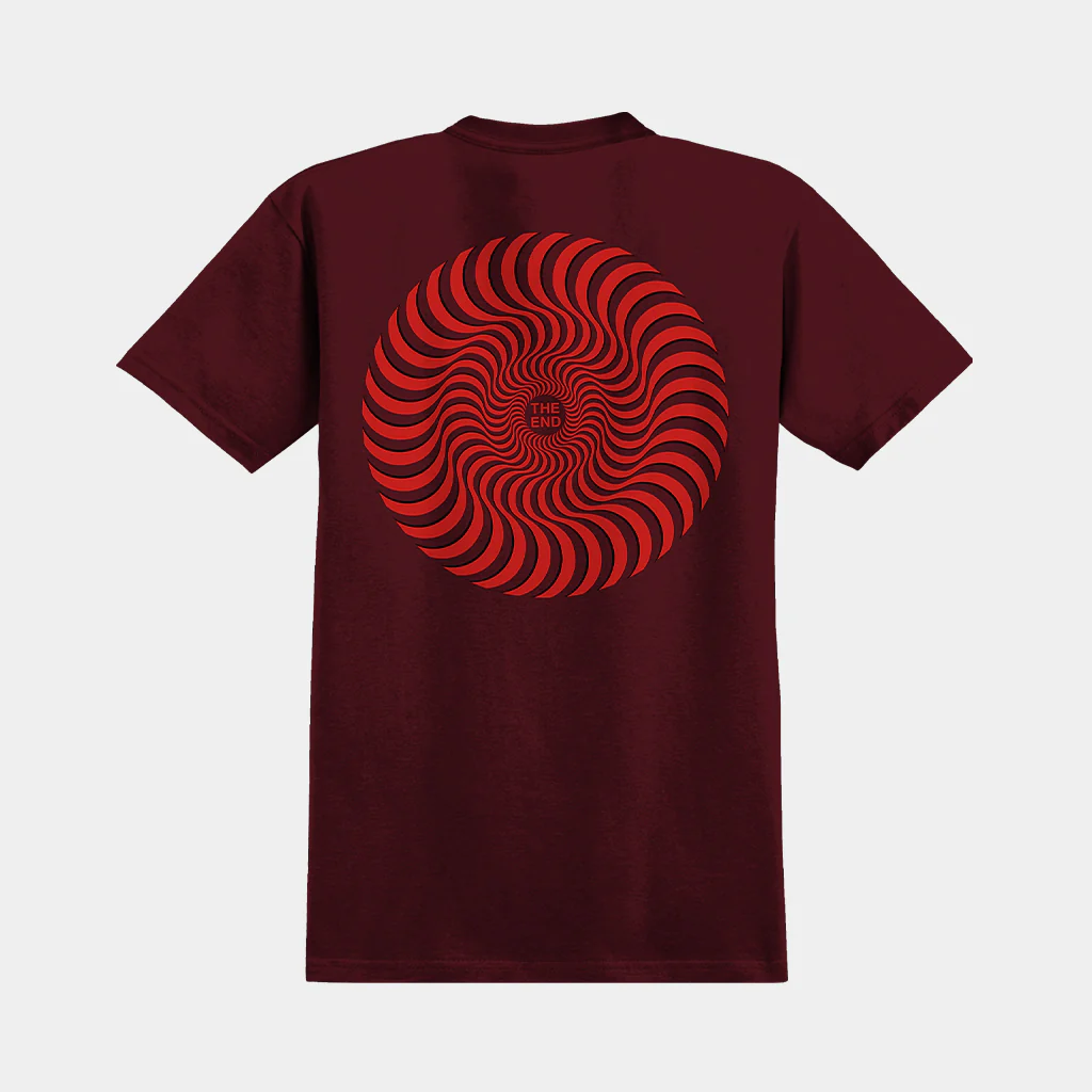 SPITFIRE CLASSIC OVERLAY SWIRL TEE - BURGUNDY - Image 2