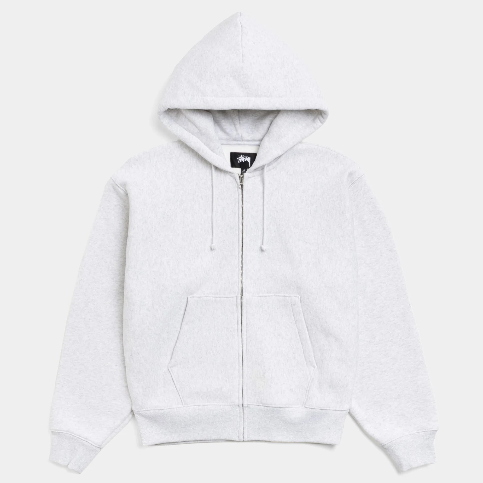 STUSSY BASIC DIAMOND ZIP HOODIE - ASH HEATHER - Image 2