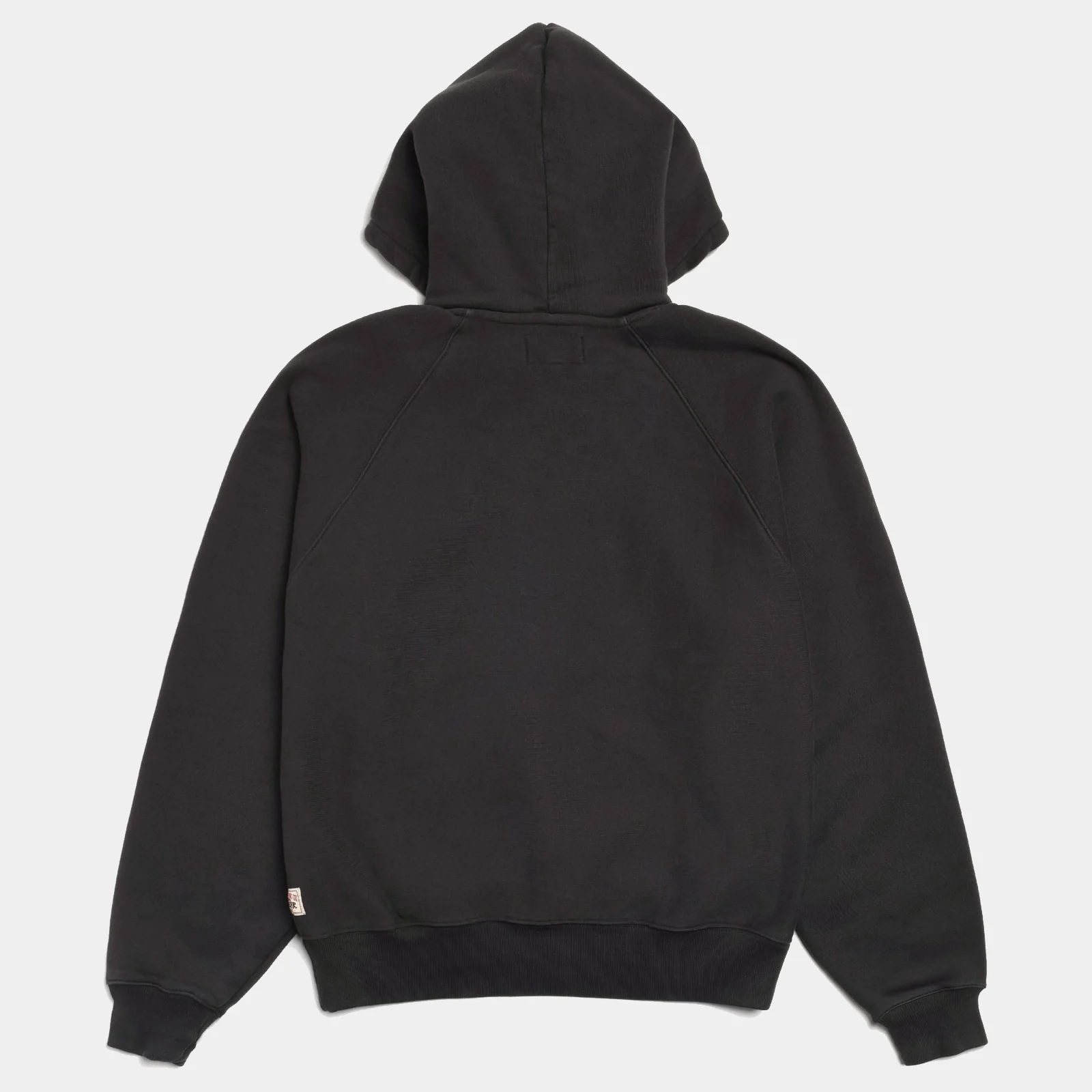 STUSSY FLEECE RAGLAN HOODIE - WASHED BLACK - Image 2